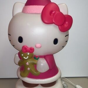 Hello Kitty Christmas Light Up Blow Mold with Gingerbread Man GEMMY